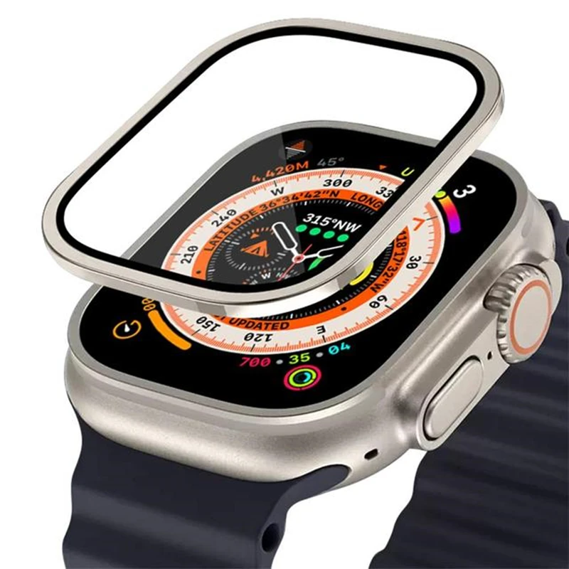 Top Trends: Metal Bumper+ Tempered Glass For Apple Watch Ultra 49mm Accessories Screen Protector Anti-Scratch HD Full Film IWatch Ultra 49 Mm Shoppable Styles