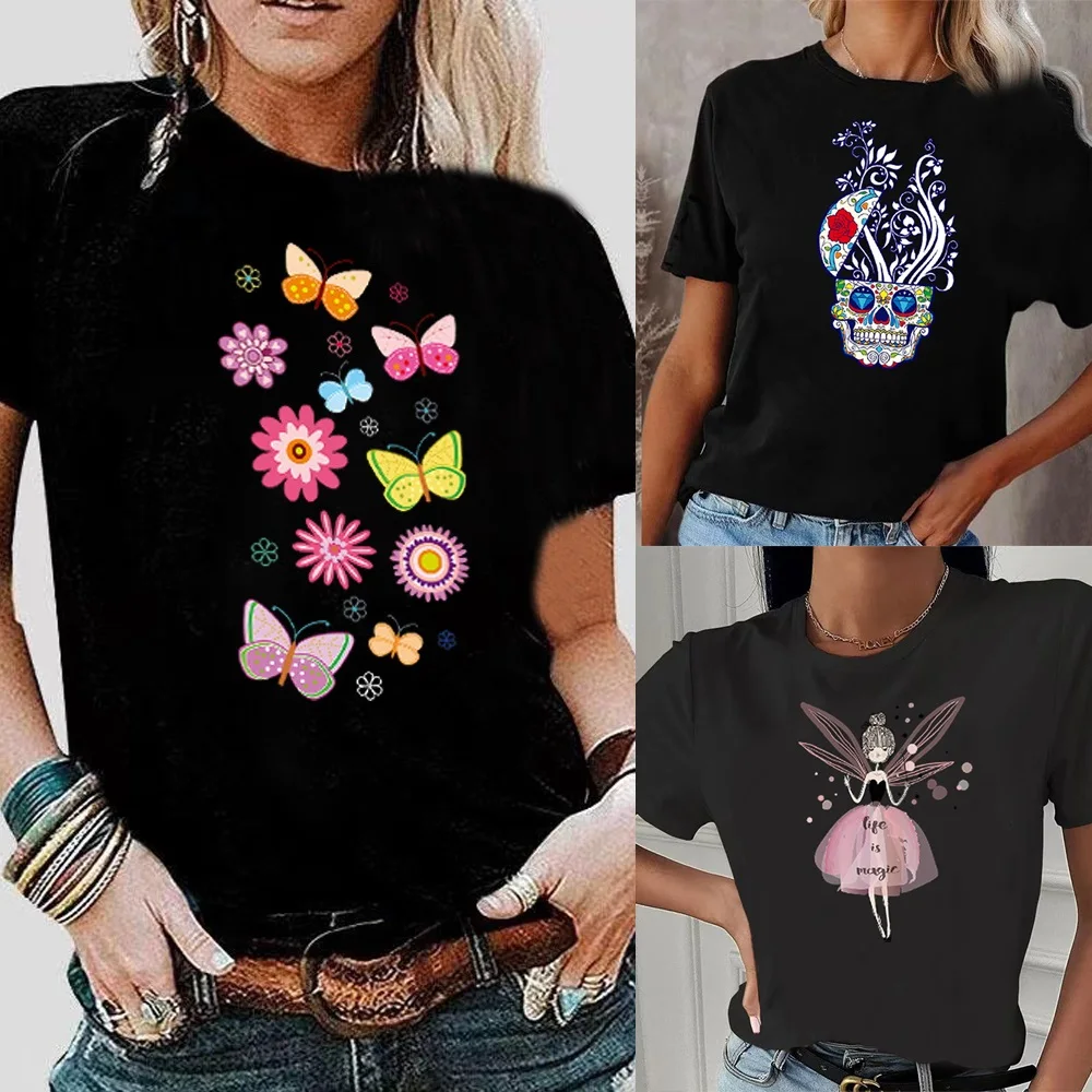 Top Trends: 2022 New Summer T Shirt Women Soft Free Loose Hot Sale Fresh Casual Natural Short Shirts Printed Clothing Hip Hop Streetwear Shoppable Styles