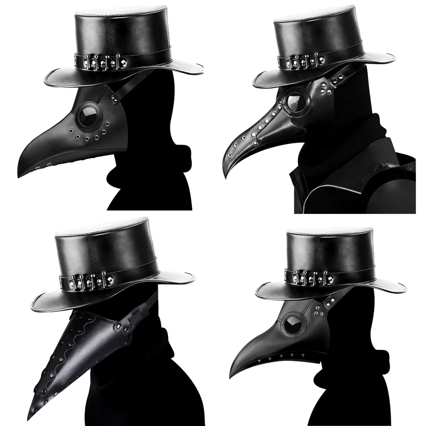 Top Trends: Plague Doctor Mask For Face Scary Medieval Steampunk Raptor Disguise Cosplay Gothic Carnival Funny Halloween Leather Mask Adults Shoppable Styles