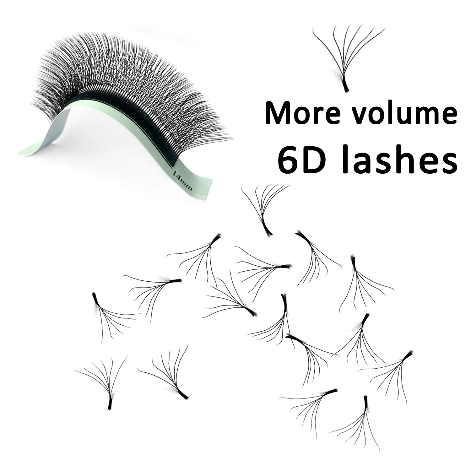 Top Trends: Cilios W 6D W Eyelashes Extensions 5D Easy Fanning False Lash Faux Mink 6D Ready Made Fans Doll Makeup YY Cluster Bundles Shoppable Styles - Image 2