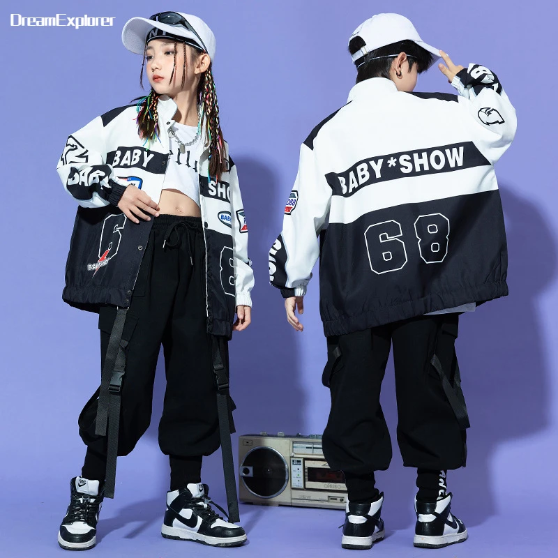 Top Trends: Hip Hop Girls Street Dance Motorcycle Sports Jacket Cargo Pants Boys Joggers Clothes Sets Kids Streetwear Children Jazz Costumes Shoppable Styles