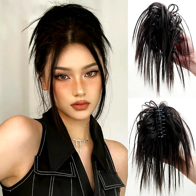 Top Trends: Ponytail Hairpiece Updo Chicken Nest Head Female Grab Clip Ball Head Pick Dye Hair Ring Shark Clip Pan Hair Contract Real Hair Shoppable Styles