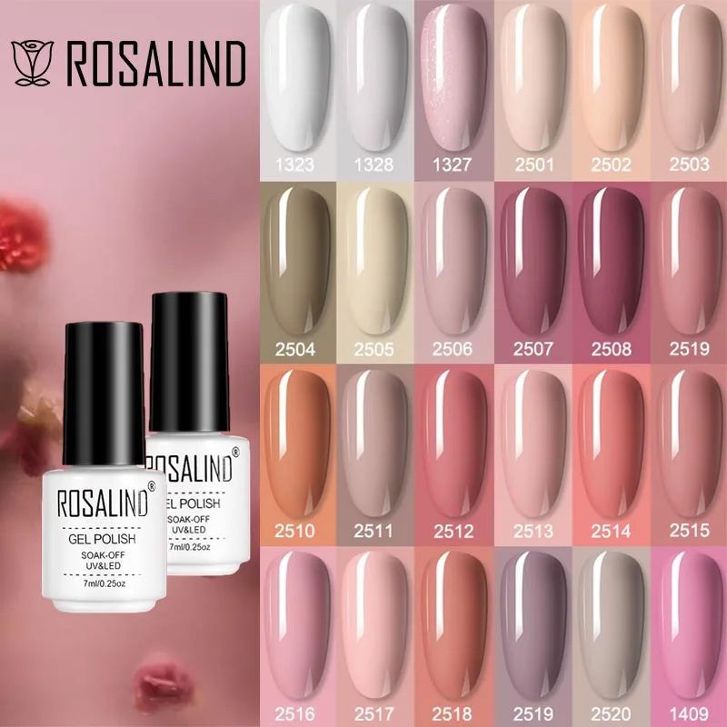 Top Trends: ROSALIND Nail Gel Polish 7ml Hybrid Varnis Pure Pink Serise UV Gel Manicure Nail Art Need LED Lamp Base Top Coat Gel Nail Polish Shoppable Styles