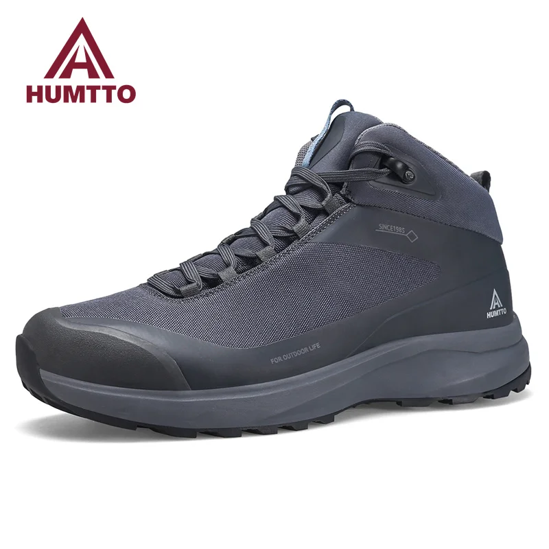 Top Trends: HUMTTO Waterproof Ankle Boots Platform Luxury Designer Mens Shoes Fashion Winter Black Work Outdoor Hiking Rubber Boots For Men Shoppable Styles