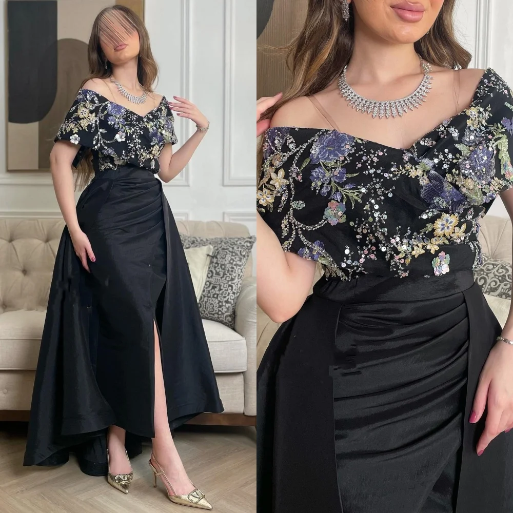 Top Trends: Yipeisha Prom Dress Exquisite Off-the-shoulder A-line Hi-Lo Dresses Embroidery Sequin Satin Customized Shoppable Styles