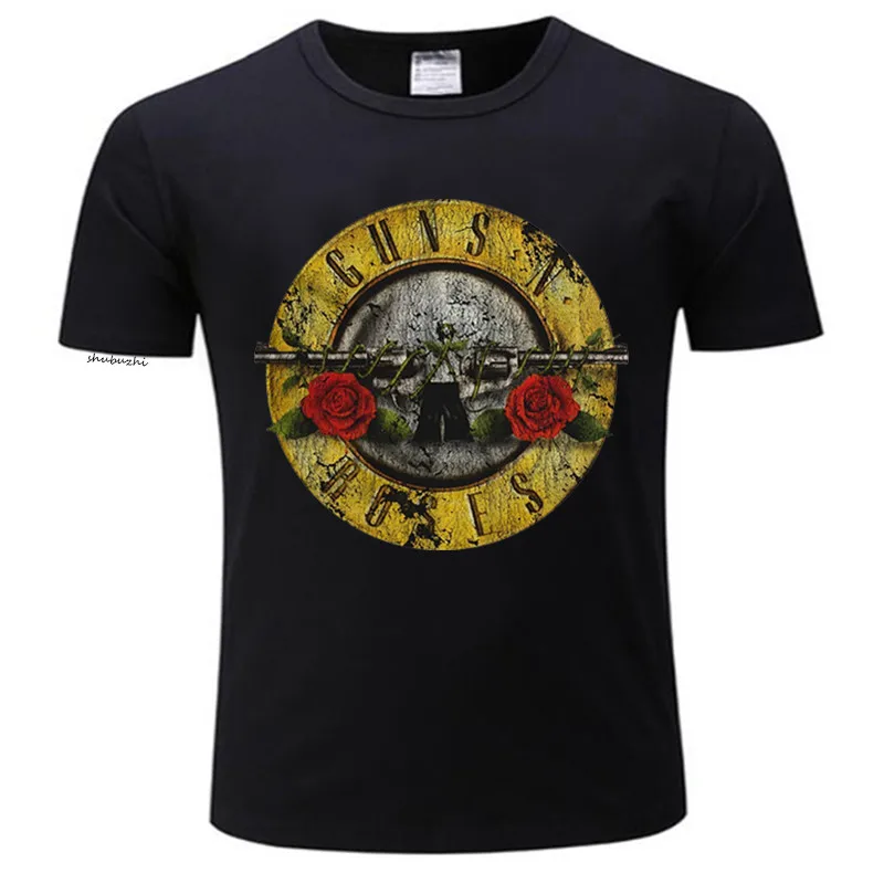 Top Trends: Men Cotton T Shirt Summer Brand Tshirt Guns N Roses Bullet Logo Black Men'S Graphic T-Shirt Brand Tee-shirt Homme Tops Shoppable Styles