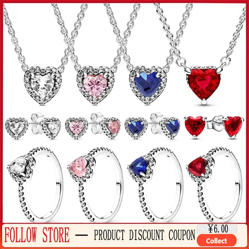 Top Trends: New Women&#039;s Ring 925 Silver Hot Selling Love Necklace Original Logo Heart Ring Fashionable DIY Charming Jewelry Shoppable Styles