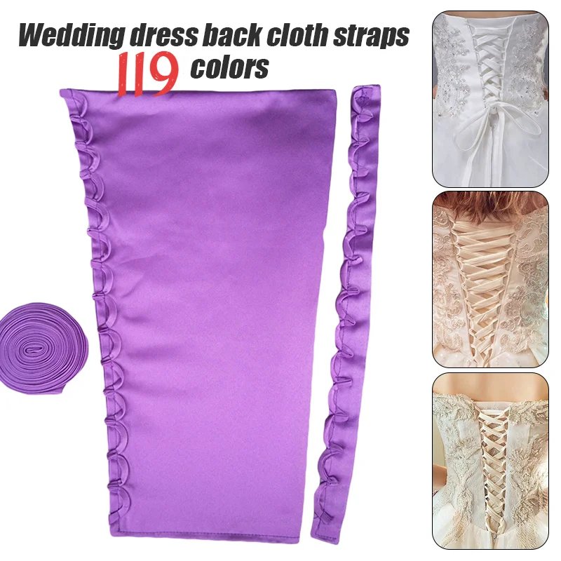 Top Trends: Custom Color Satin Corset Kits Zipper Replacement Wedding Gown Back Lace Webbing Diy Craft Wedding Dress Accessories Lace Up Shoppable Styles