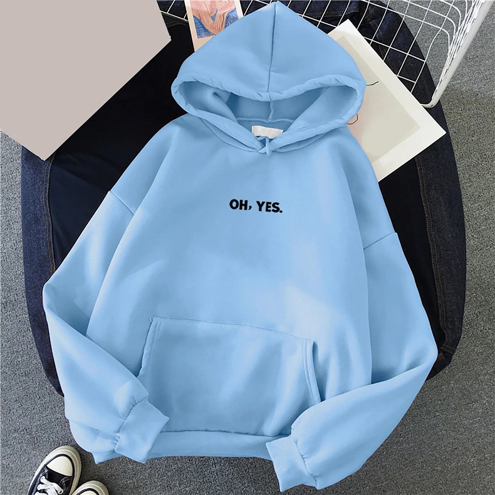 Top Trends: Letter Print Hoodies Women Harajuku Oversize Leisure Sweatshirts Hooded Tops Loose Pockets Tracksuits Warm Pullovers Sudadera Shoppable Styles