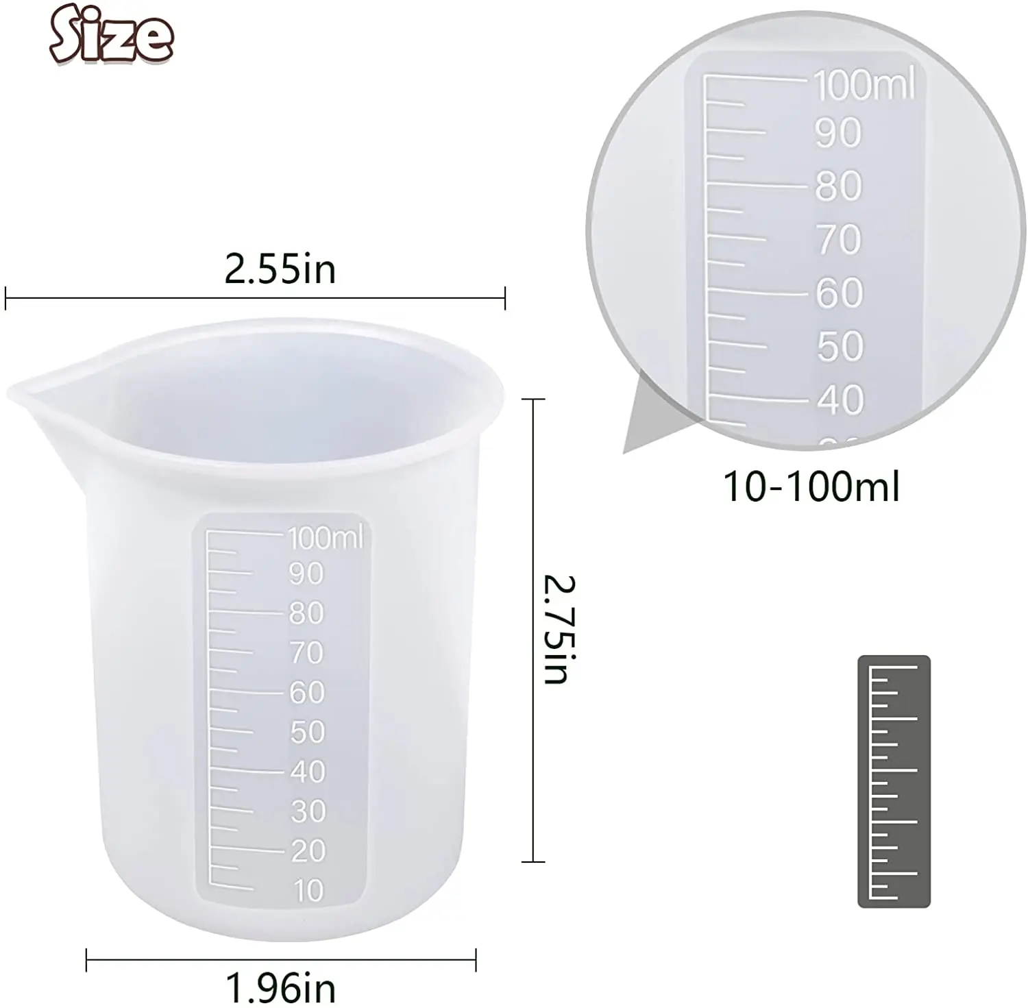 Top Trends: Silicone Measuring Cup With Clear Scale Food Grade Durable DIY Cake Epoxy Resin Mixing Cup DIY Crafts Jewelry Casting Tools Kit Shoppable Styles - Image 2