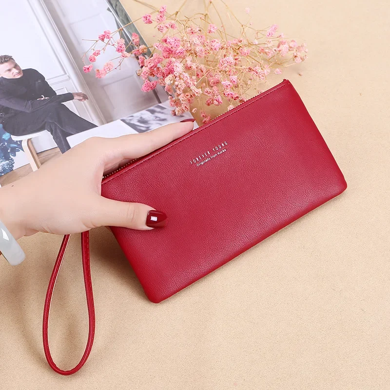 Top Trends: Women Wallet Female Purse Soft Leather Long Coin Purse Card Holder Money Clutch Large Capacity Vintage Zipper Slim Wallet Shoppable Styles