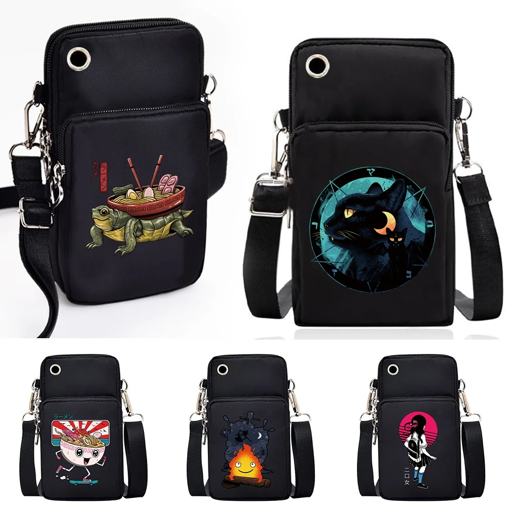 Top Trends: Women Mini Mobile Phone Bag Wallet Coin Purse Wild For Huawei Xiaomi Samsung IPhone Japan Print Waterproof Female Messenger Bag Shoppable Styles