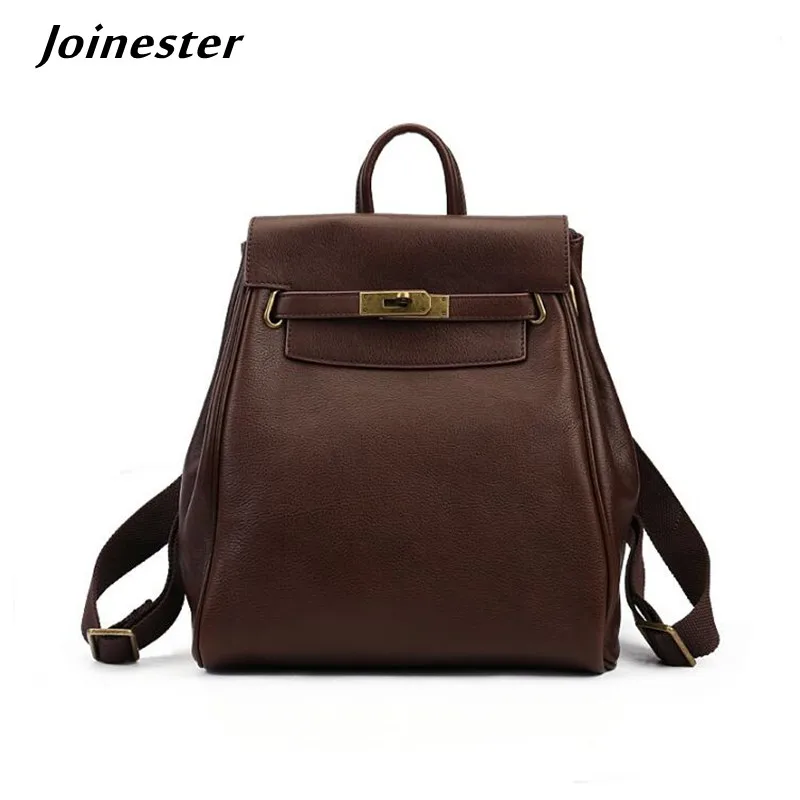 Top Trends: Classic Leather Backpack For Women Fashion Large Shoulder Bags Ladies Anti Theft Satchel Bags Wear-resistant Commuting Daypack Shoppable Styles