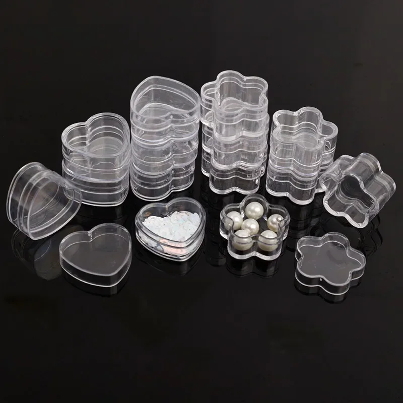 Top Trends: 10-40pcs Transparent Plastic Jewelry Storage Box Earings Distribution Boxes Mini Packaging Display Gift Organizer Rings Cases Shoppable Styles - Image 2