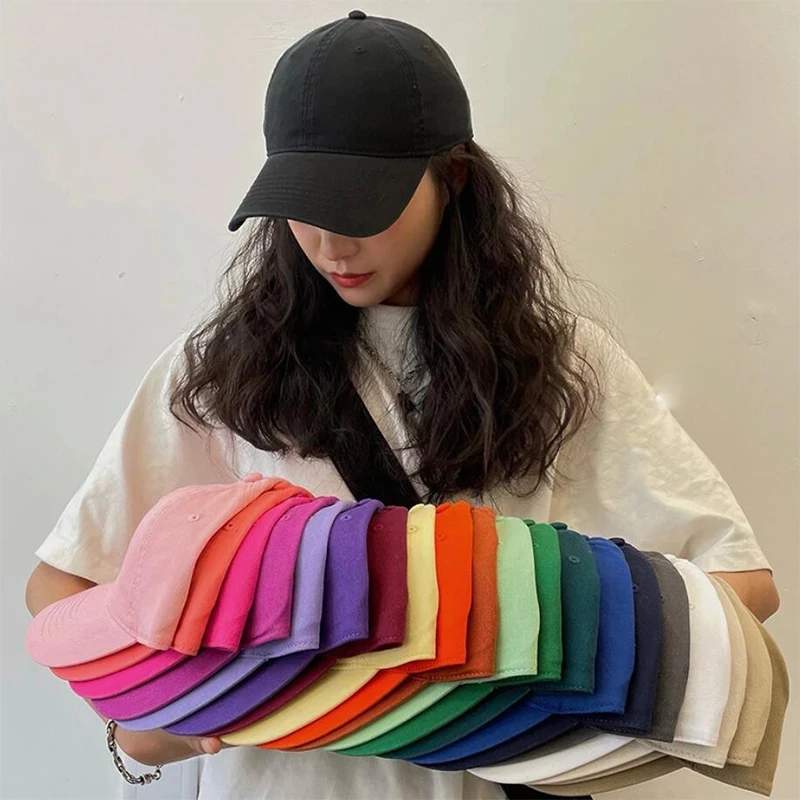 Top Trends: Summer Solid Color Women Sport Baseball Cap Adjustable Unisex Baseball Caps Family Baseball Sun Hats Hip-hop Hat Wholesale Caps Shoppable Styles