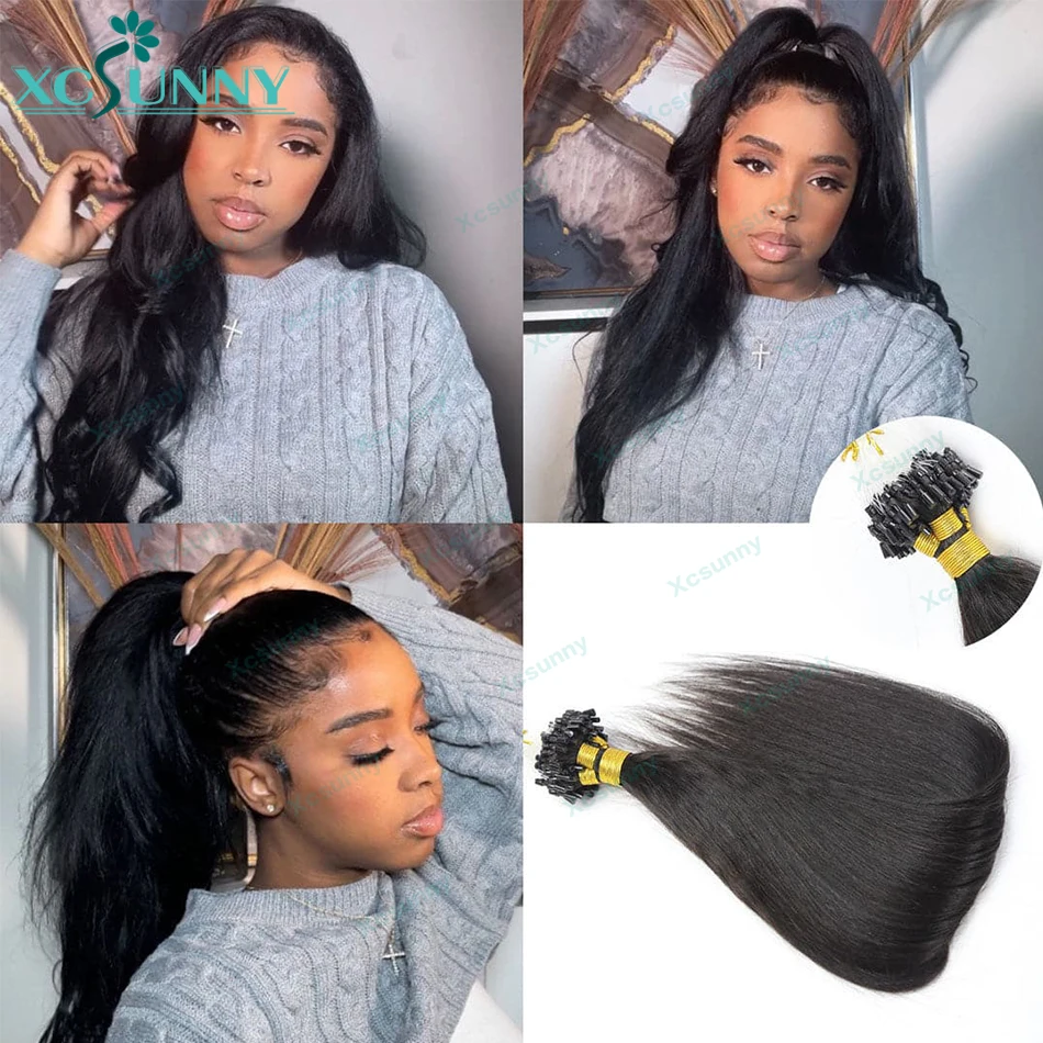 Top Trends: Micro Link Hair Extensions Human Hair Straight Microlink Hair Extensions For Black Women Burmese Micro Ring Loop Straight Hair Shoppable Styles