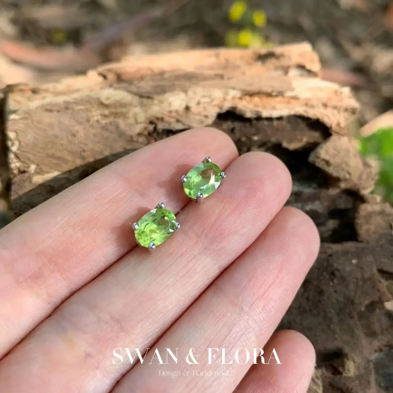 Top Trends: Natural Peridot 925 Sterling Silver Stud Earrings For Women Jewelry Gift Simple Peridot Jewelry Green Shoppable Styles - Image 2