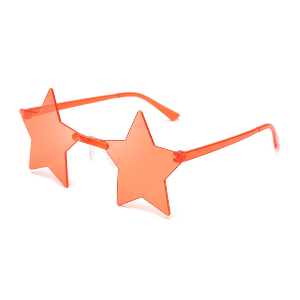 Top Trends: 1Pc Thin Slice Star Sunglasses Candy Color Frameless Personality Dazzle Ball Sunglasses Candy Color Cosplay Pentagram Sunglasses Shoppable Styles