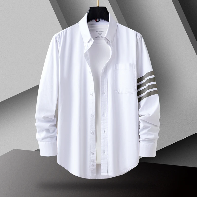 Top Trends: 2023 Brand Clothing Male Spring High Quality Long Sleeve Shirts / Men's Slim Fit Lapel Leisure Shirts / Fashion Tops Plus Size M-8XL Shoppable Styles - Image 2