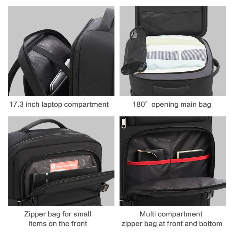 Top Trends: OIWAS Large Capacity Expandable Laptop Backpack USB Charging Port 17.3Inch Waterproof Business Travel Computer Bag For Men Women Shoppable Styles - Image 6