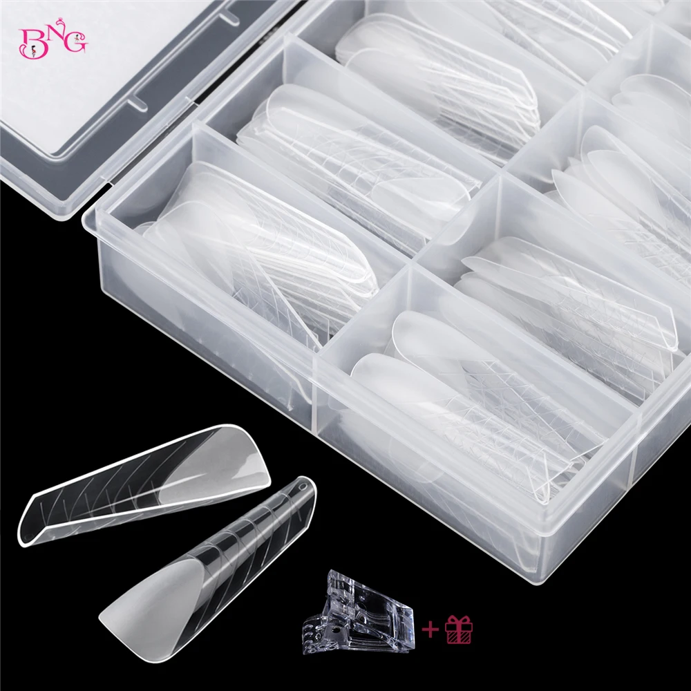 Top Trends: Poly Extension Gel Dual Nail Forms Nail Molds With Scale French Building Mold Almond Nail For Gel Manicure Nail Art Design Salon Shoppable Styles