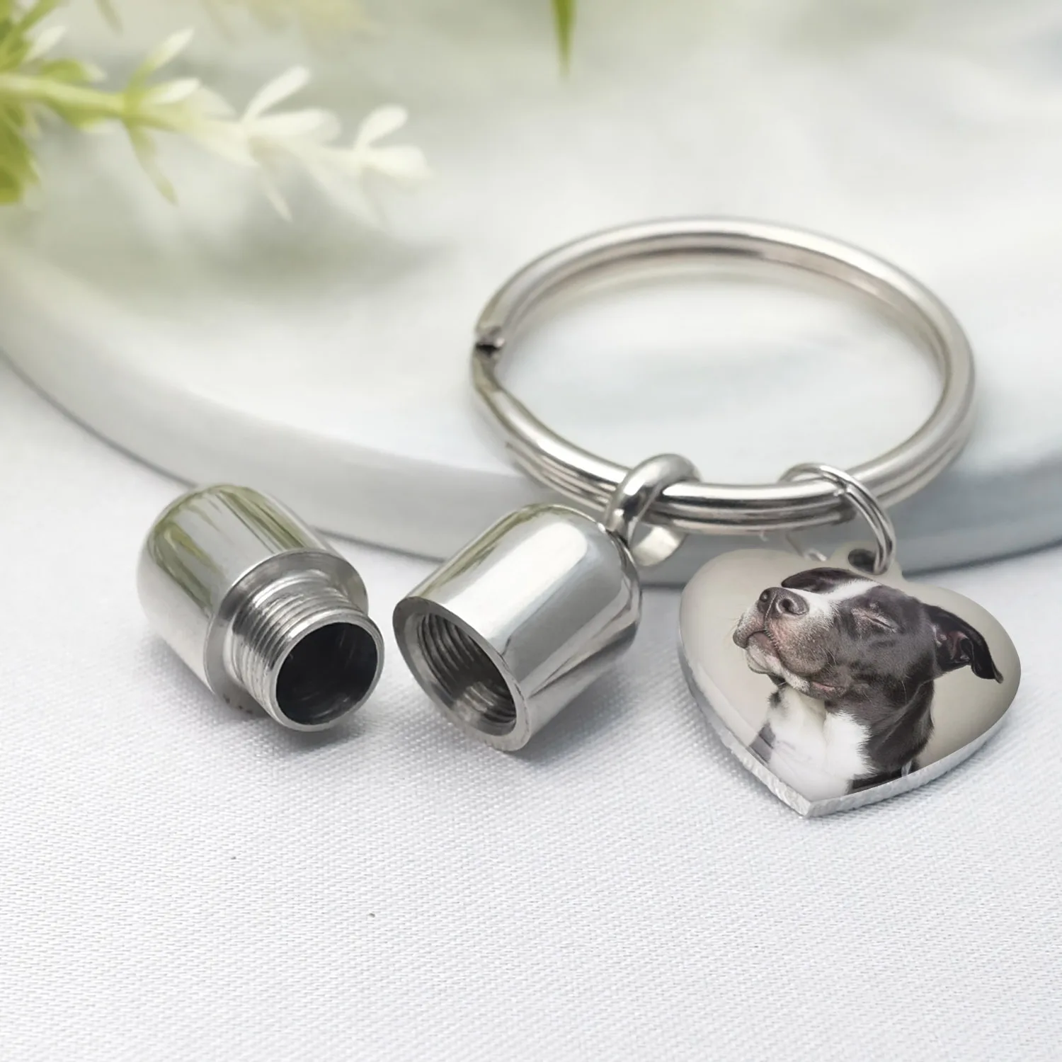 Top Trends: Personalized Pet Urn Keychain Dog Urn Key Chain Pet Memorial Cat Cylinder Cremation Urn Keyring Pet Photo Keepsake Ashes Jewelry Shoppable Styles - Image 6