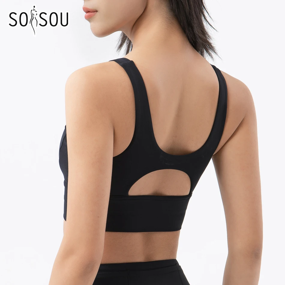 Top Trends: SOISOU New Top Women Sports Bra Yoga Fitness Athletic Wear Elastic Breathable Sexy Bras For Women Underwear 6 Colors Women's Bra Shoppable Styles