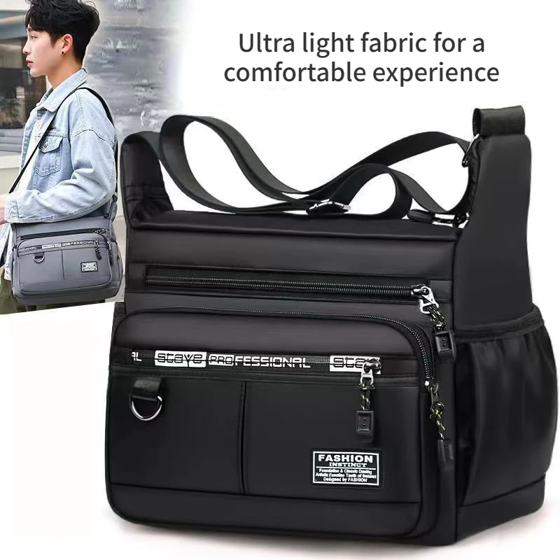 Top Trends: Large Capacity Men&#039;s Crossbody Shoulder Bag Oxford Cloth Waterproof Sports Travel Crossbody Bag Business Men&#039;s Crossbody Bag Shoppable Styles