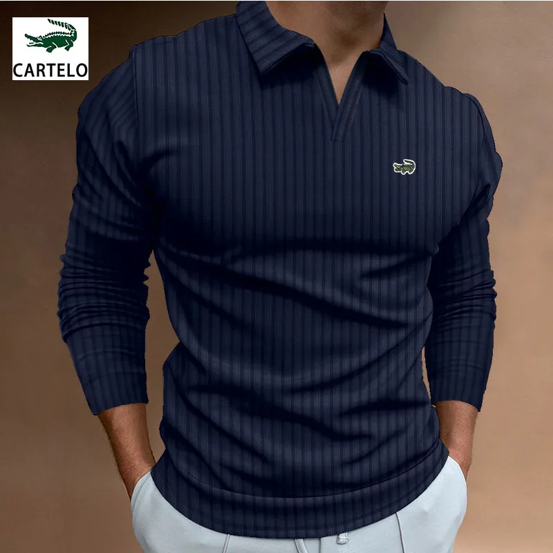 Top Trends: New Autumn Fashion Men's Polo Shirt Solid Color Long Sleeve Embroidery Brand Polo Shirt Casual Sports Top S-3XL Shoppable Styles - Image 3