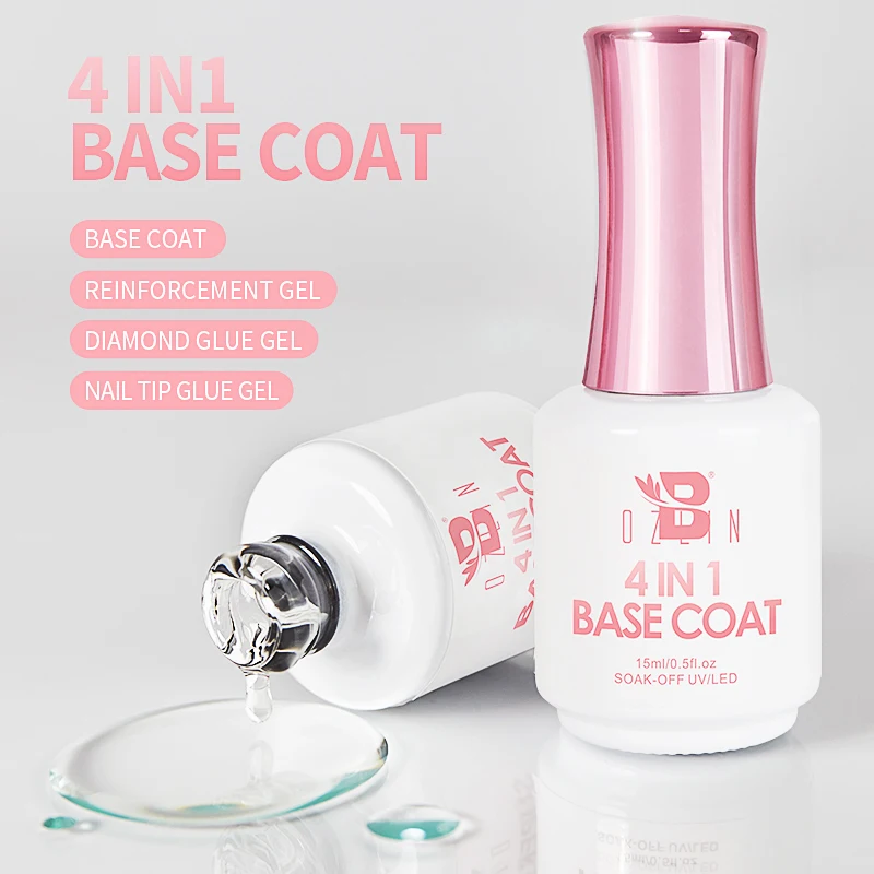 Top Trends: 4 In 1 Base Coat Function 15ML Soak Off LED UV Gel Nail Polish Long Lasting Nails Tip Glue Art Tools Varnish Lacquer Shoppable Styles