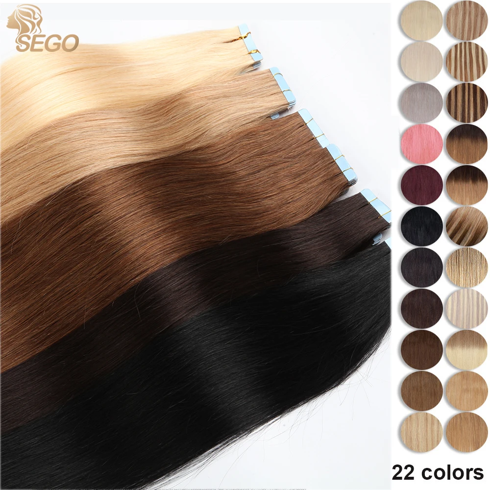 Top Trends: SEGO 2.5g / pc Straight Tape In Hair Extensions Real Human Hair Skin Weft Tape Hair Seamless Invisible Double Sides Tape Ins 20pc Shoppable Styles