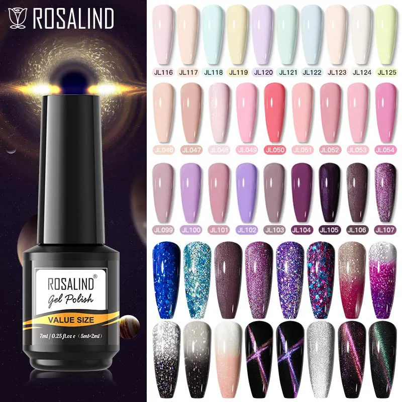 Top Trends: ROSALIND Summer Gel Nail Polish Base Top Matte Coat For Nail Art Design Semi-Permanent Vanish Hybrid Soak Off Nail Gel New Shoppable Styles