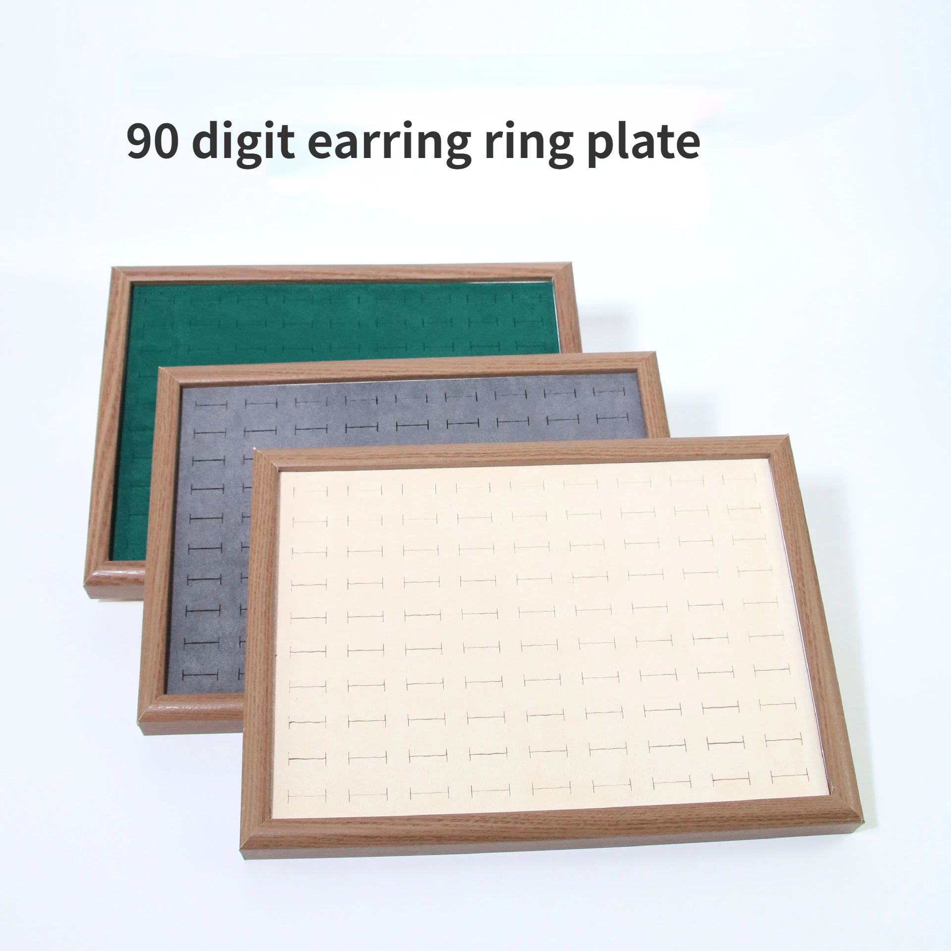 Top Trends: Wood Jewelry Plate 99 Digit Ring Display Tray Ear Stud Storage Box Jewelry Display Prop Ring Earring Organizer Shoppable Styles