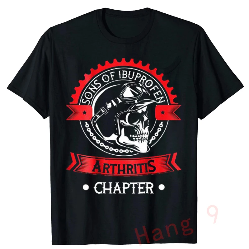 Top Trends: Sons With Arthritis Ibuprofen Chapter Funny Biker Skull T Shirt Black Vintage Mens Graphic T Shirts Shoppable Styles