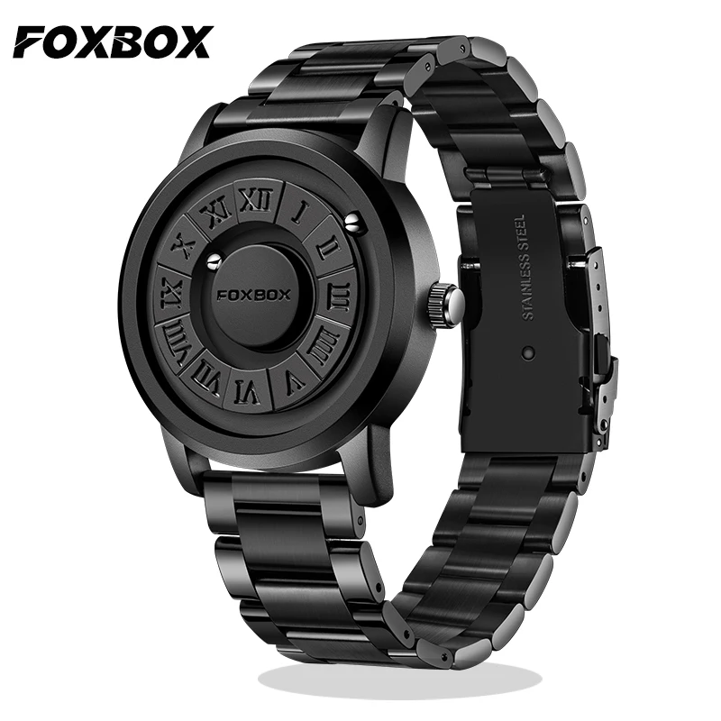 Top Trends: LIGE Top Brand Luxury Watches Creative Stainless Steel Band Scrolling Beads Quartz Watch For Men Magnetic Force Waterproof Clock Shoppable Styles