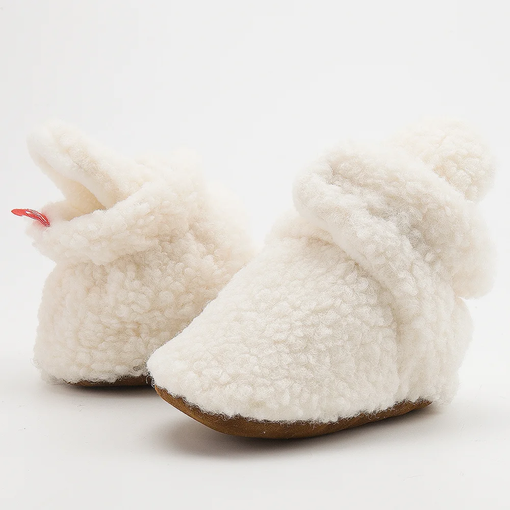 Top Trends: Baby Socks Winter Baby Boy Girl Booties Fluff Soft Toddler Shoes First Walkers Anti-slip Warm Newborn Infant Crib Shoes Moccasin Shoppable Styles - Image 2