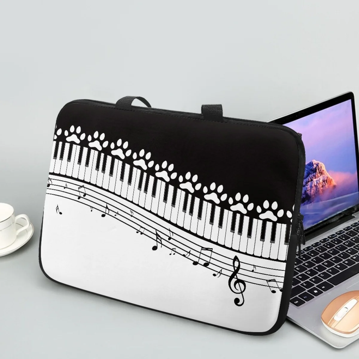 Top Trends: 2024 Travel Universal Portable Tablet Bag Music Note Piano Creative Dog Paw Design Laptop Bag Computer PC Carry Case Cover Pouch Shoppable Styles