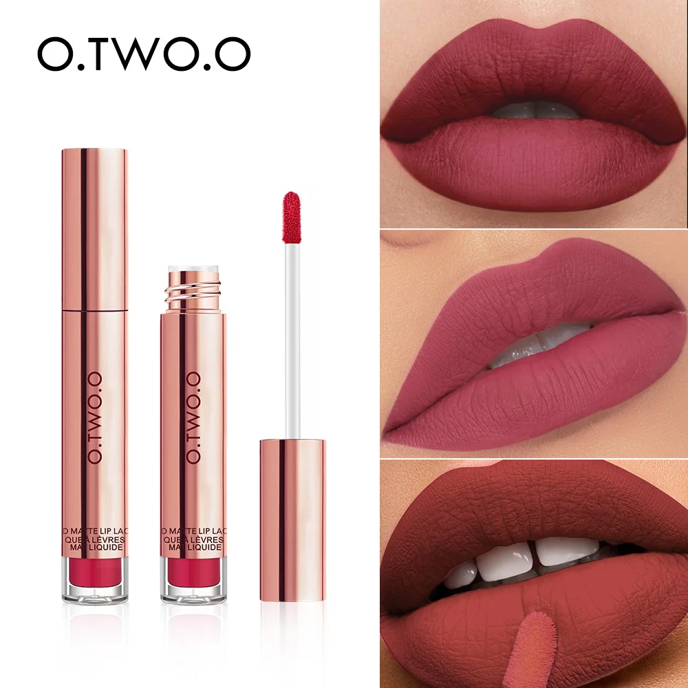 Top Trends: O.TWO.O 12 Colors High Quality Velvet Matte Lipstick Long Lasting Lips Makeup Waterproof Easy To Wear Matte Liquid Lip Gloss Shoppable Styles