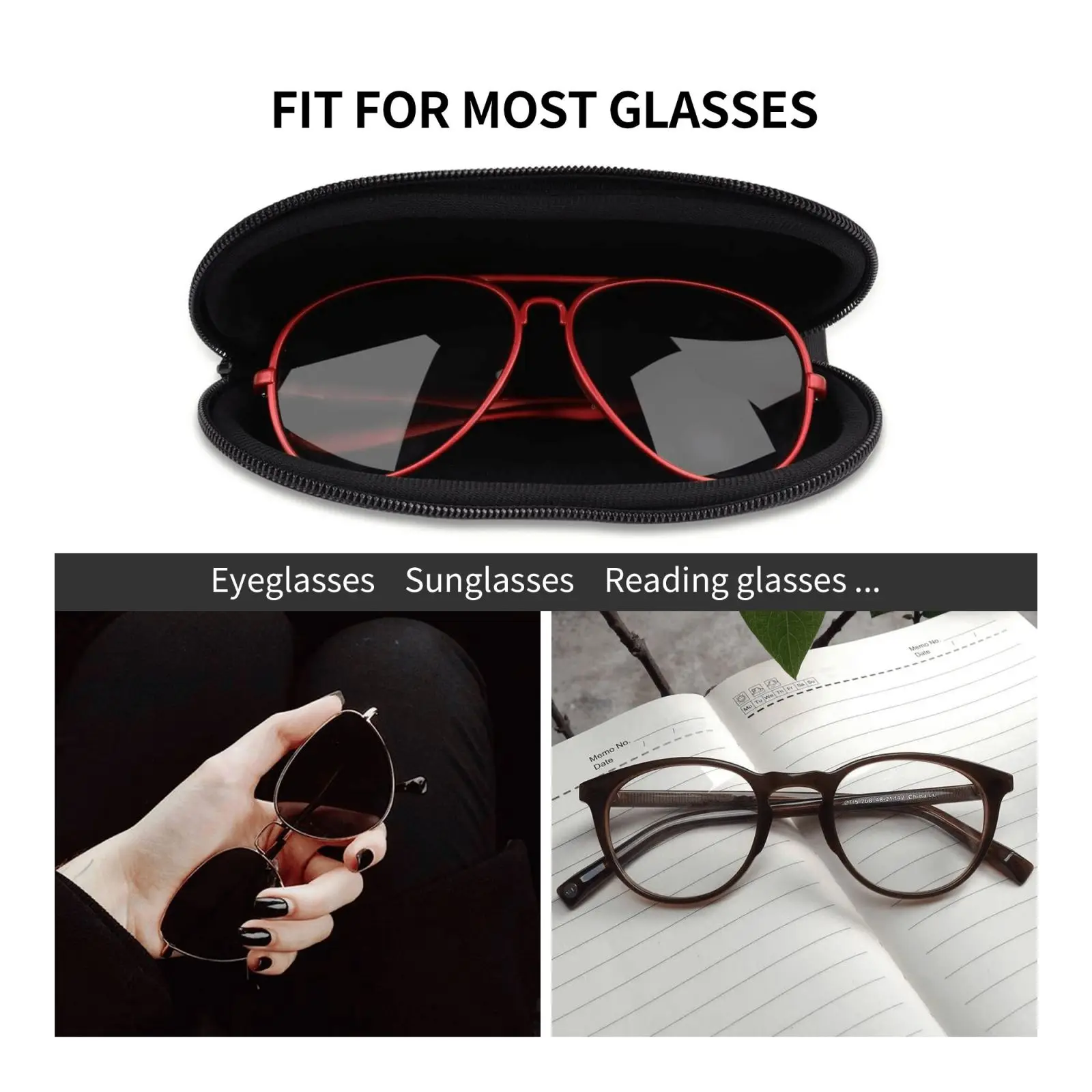 Top Trends: Custom Yohji Yamamoto Sunglasses Soft Zip Case Eyeglass Cases With Belt Clip Shoppable Styles - Image 3