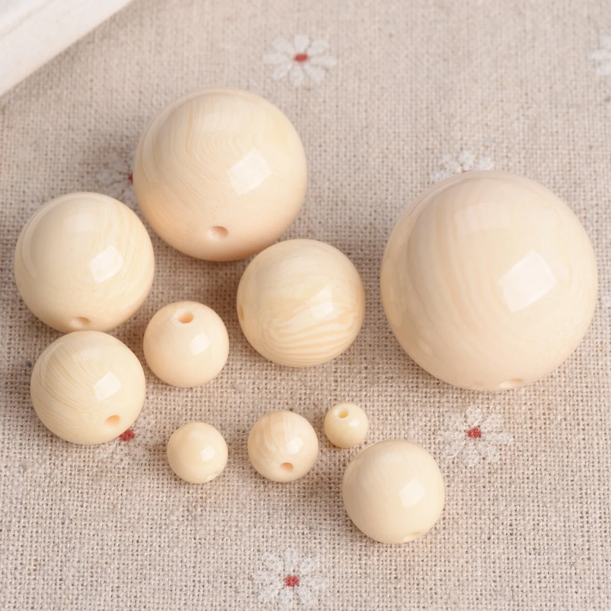 Top Trends: Round Beige 6mm 8mm 10mm 12mm 14mm 16mm 18mm 20mm 25mm 30mm Loose Resin Plastic Beads For Jewelry Making DIY Crafts Findings Shoppable Styles