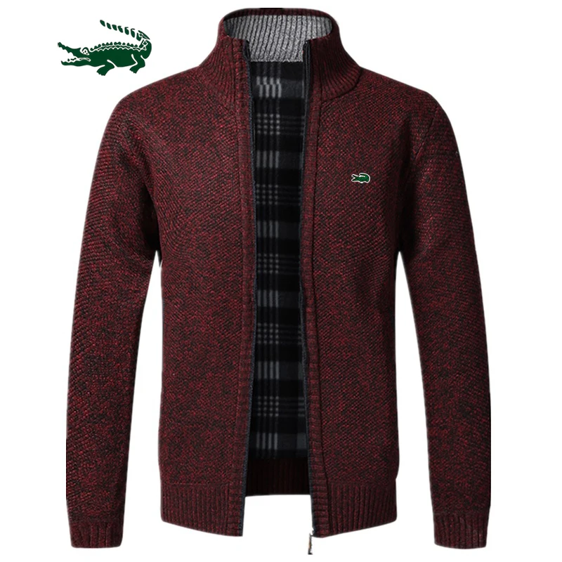 Top Trends: 2023Autumn Winter New Men's Jacket Slim Fit Stand Collar Zipper Jacket Men Solid Cotton Thick Warm Jacket Men Shoppable Styles