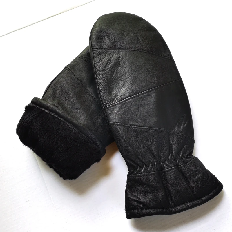 Top Trends: 2022 Genuine Leather Men's Winter Gloves Fashion Design Real Sheepskin Leather Soft Male Outdoor Mittens Palm Gloves Wholesale Shoppable Styles