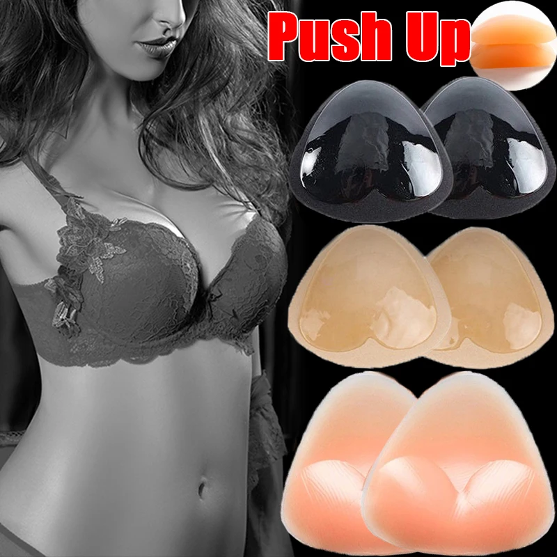 Top Trends: Women's Silicone Bra Inserts Breast Push Up Pad Thicker Inserts Pads For Swimsuit Nipple Cover Stickers Patch Sponge Bra Padded Shoppable Styles