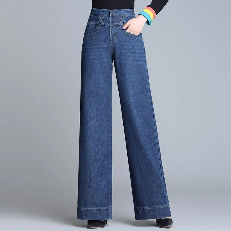 Top Trends: Streetwear Fashion Women Oversize Jeans Spring Autumn New High Waist Straight Pants Denim Loose Korean Casual Wide Leg Trousers Shoppable Styles