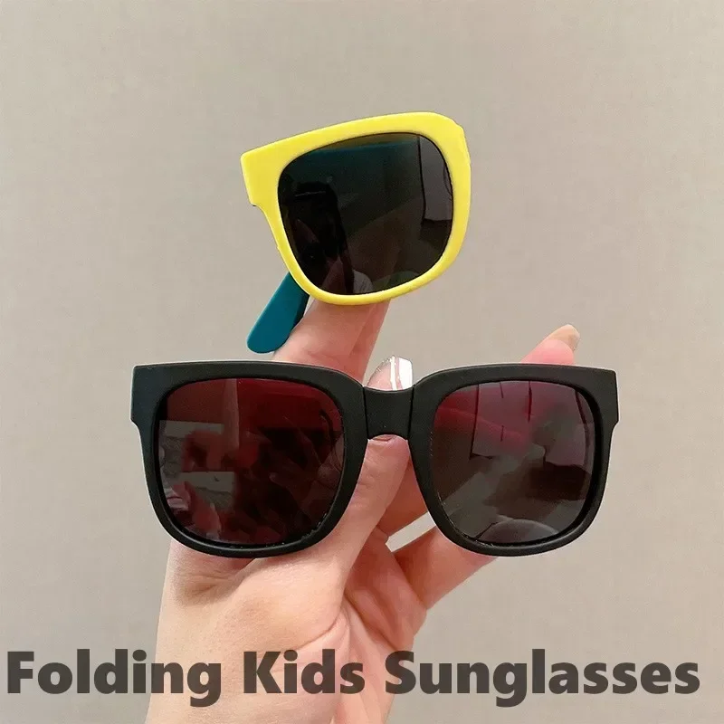 Top Trends: Kids Ultralight Folding Sunglasses Cute Boys Girls Ultraviolet Shades Sun Glasses Children Baby High Quality Portable Eyewear Shoppable Styles