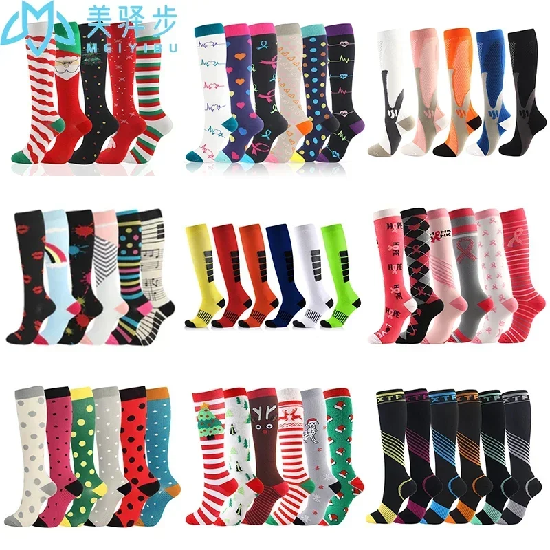 Top Trends: Men Women Compression Socks Fit For Sports Compression Socks For Anti Fatigue Pain Relief Knee Prevent Varicose Veins Socks Shoppable Styles