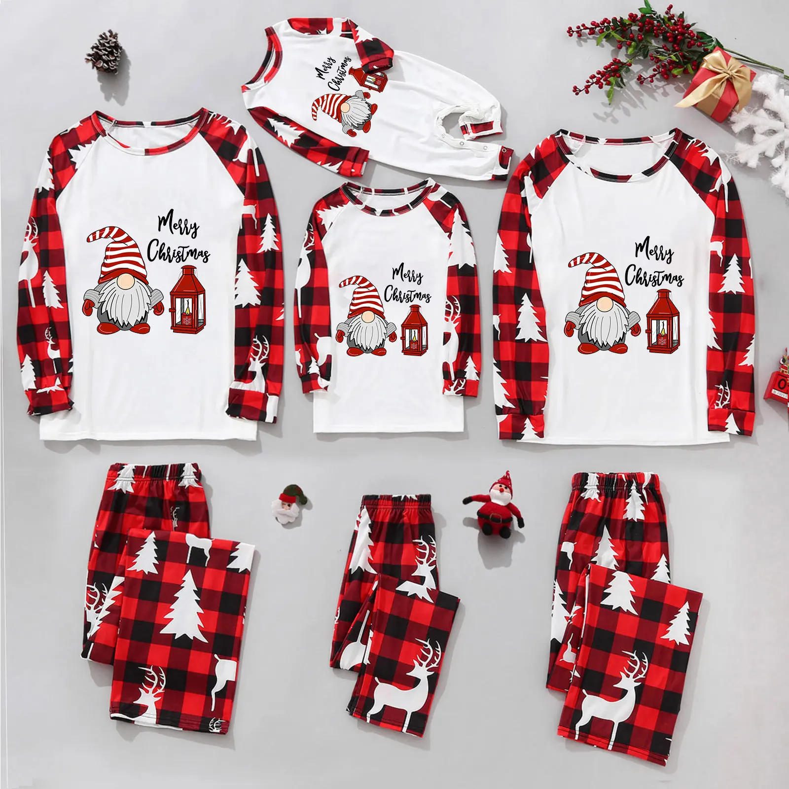 Top Trends: 2023 New Christmas Pajamas Family Fashions Xmas Cartoon Print Comfortable Family Matching Outfits Baby Clothes Holidays Set Shoppable Styles