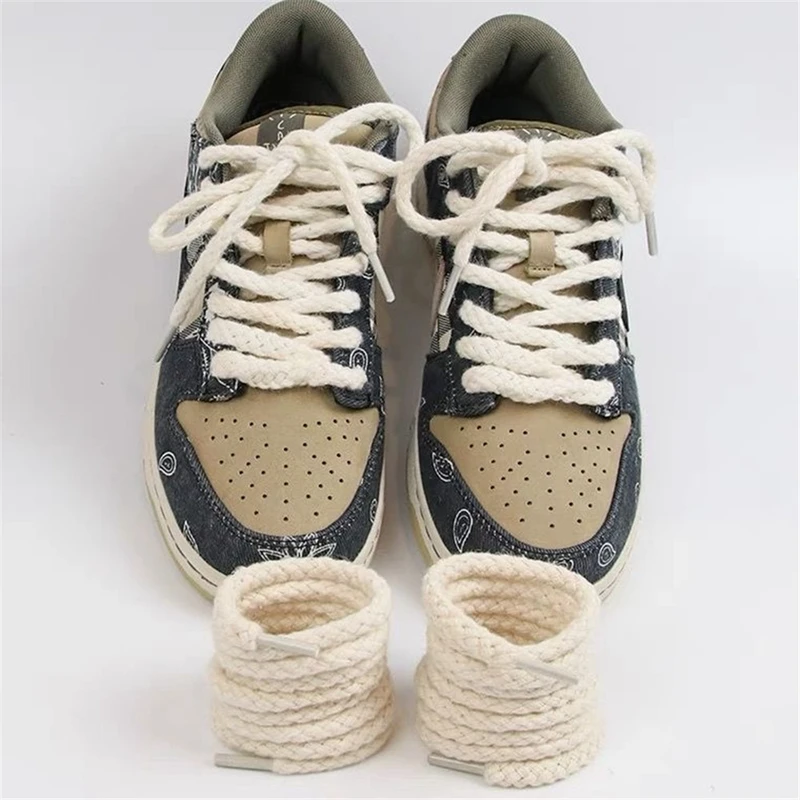 Top Trends: Linen Cotton Shoe Laces 7mm Bold Round Shoelaces For Sneakers Laces Shoes Boot Shoelace 100 / 120 / 140 / 160 / 180CM Shoestrings 1Pair Shoppable Styles