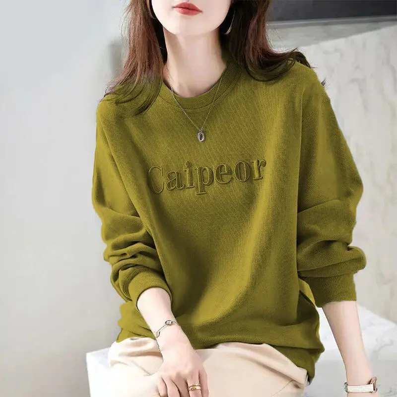 Top Trends: Spring And Autumn Seasons Thin Sweater Women's Korean Edition Embroidery Casual Fashion Loose Long Sleeve Lady Top Trend Shoppable Styles