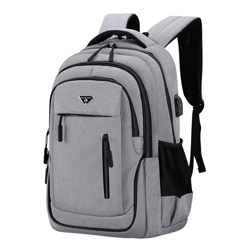 Top Trends: Large Capacity Backpack Men Laptop Backpacks 15.6 Oxford Black Solid High School Bags Teen College Boy Gril Student Backpack Bag Shoppable Styles